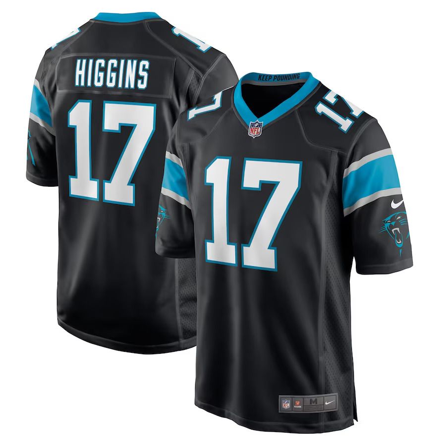 Men Carolina Panthers #17 Rashard Higgins Nike Black Game Player NFL Jersey